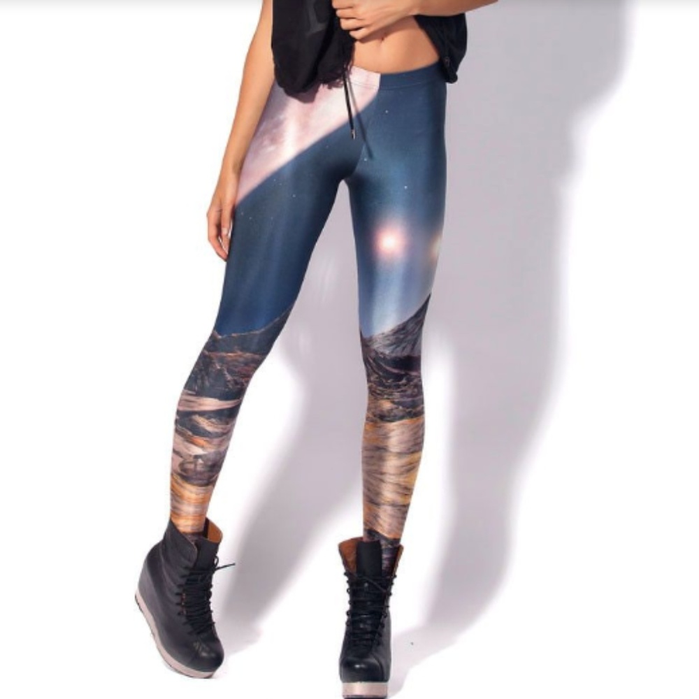 BlackMilk MOUNTAINS OF MARS 2 Leggings Size Small